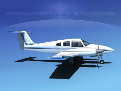 Piper PA-44-180 Seminole V04 3D model