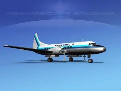 Convair CV-340 Eastern Airlines 3 3D model