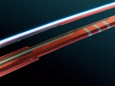 Sci-Fi Katana Low-poly 3D model buy