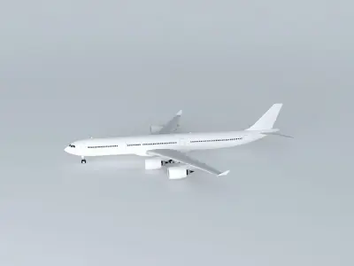 Template Airbus A340500 Free 3D model