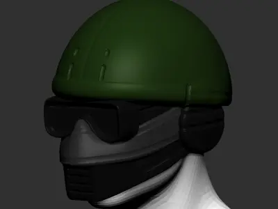 helmet high poly sculpt 3d printable ver 7 3D model 3D model 222