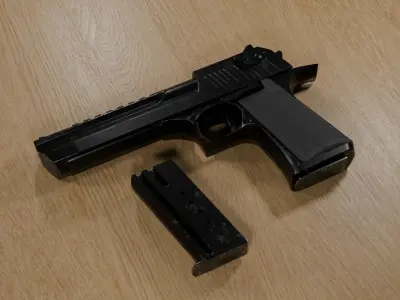 Desert Eagle Low-poly 3D model