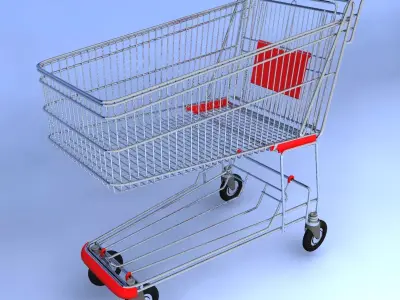 Shopping cart 3D Model 3D model