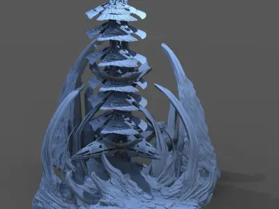 Mushroom kingdom rocks 3D model