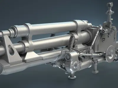 ZiS-3 gun for SU-76 3D model