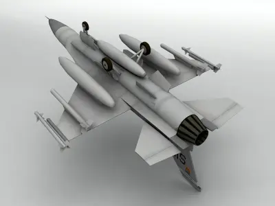 F-16 Jet Aircraft Low-poly 3D model