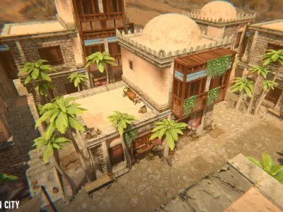 Eastern city - Grand bazaar 3D model