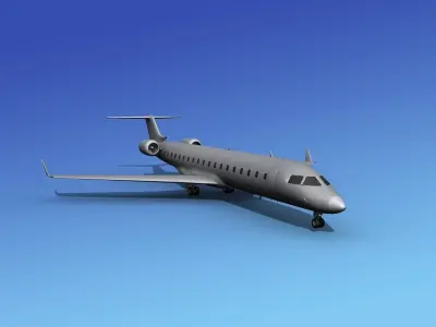 Bombardier CRJ700 Bare Metal 3D model