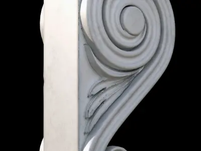 buttress marble corbel Low-poly 3D model
