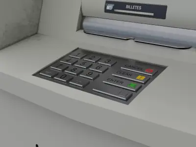 ATM Wincor Nixdorf Cineo Customized Worn Low-poly 3D model