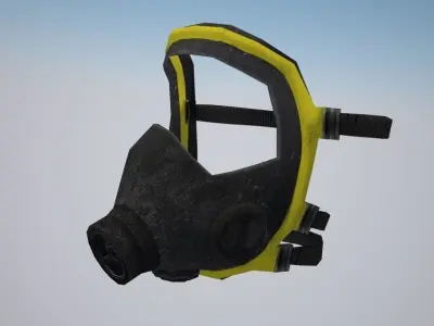 Mask gas transparent biochemical airsoft character mercenary 3D model