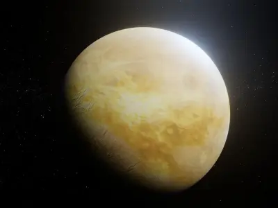 Photorealistic Venus 3D Model 8K Textures and Sci-Fi Music Pack Low-poly 3D model