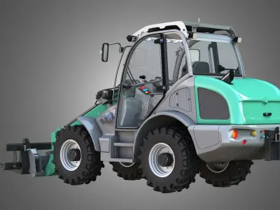 Loader KL80-8T with Pallet Fork - Front Loader 3D model