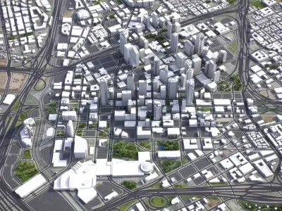 Dallas Low-poly 3D model