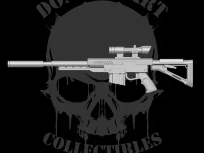 Scifi Sniper 3D Printable Files for Action Figures 3D print model