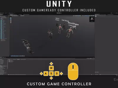 Pack 3 and 4 - Stylized Fantasy Creatures Low-poly 3D model