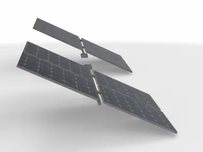 satelite solar panels 03 3D model