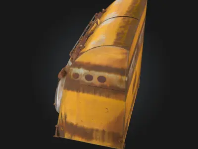 Rusty Industrial Fans Gritty Ventilation for Realistic Scenes 3D model