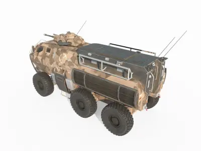 Future Sci Fi Armored Personnel Carrier 3D model