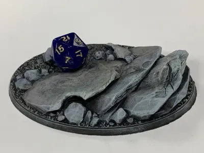 LegendGames Stone Figure Bases x2 3D print model