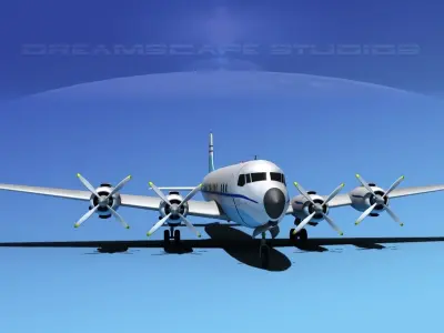 Douglas DC-7C Corporate 6 3D model