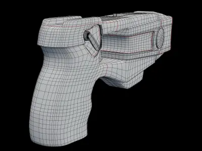 Taser - Yellow Low-poly 3D model