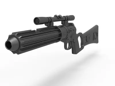 Boba Fett blaster carbine EE-3 from the movie Star Wars ROTJ 3D model