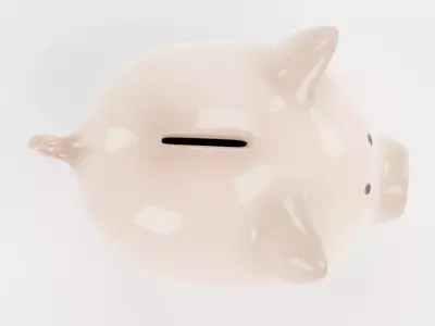Beige Piggy Bank  3D model