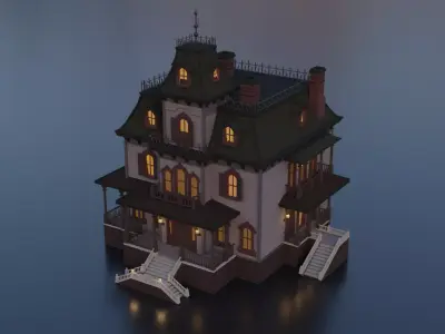 Phantom Manor Low-poly 3D model