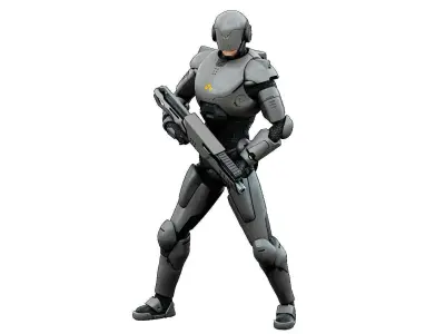 CYBORG SOL-80 Rigged for Unreal Engine - Unity - MIXAMO 3D model