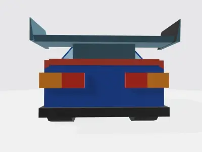 Low poly free Sport car for free Free low-poly 3D model
