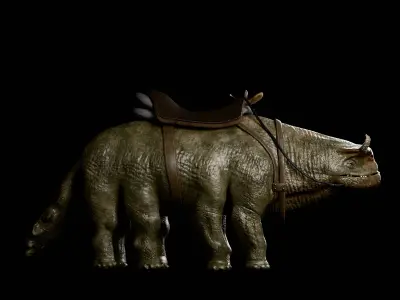 Tars Tarkas creature from mars Low-poly 3D model