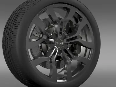 Audi R8 V10 Spyder 2013 wheel 3D model