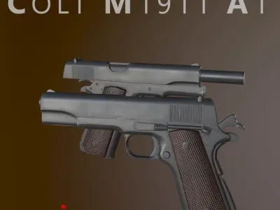 Colt 1911 A1 Low-poly 3D model