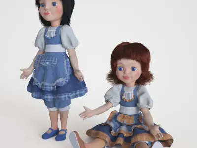 Soviet dolls 3D model