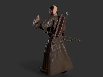 hunter Low-poly 3D model