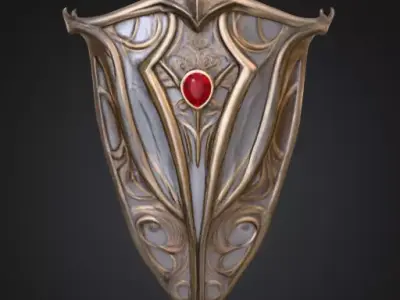 Arcane Guardian Shield Low-poly 3D model