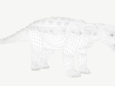 Edmontonia dinosaur Low-poly 3D model