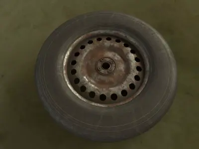 wheel Free low-poly 3D model