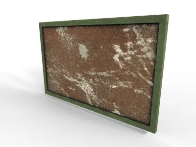 Bulletin board Low-poly 3D model