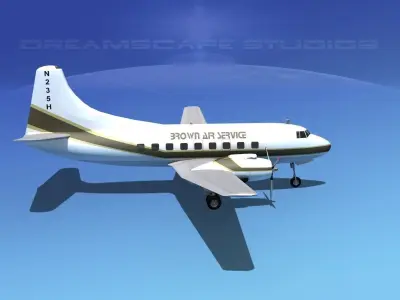 Martin 404 Brown Air Service 3D model