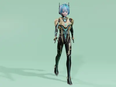 Cyber Boy Low-poly 3D model