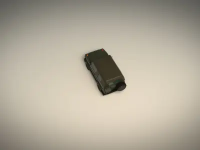 Low Poly Military Jeep 02 Low-poly 3D model