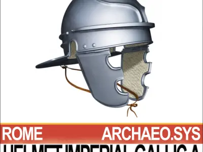 Roman Legionary Helmet Imperial Gallic A 3D model