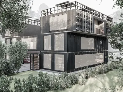 Container Box House Free 3D model