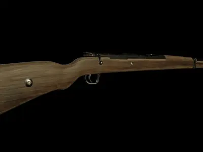 Mauser 98k Low-poly 3D model