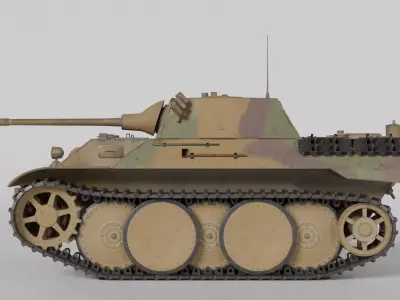 VK1602 Leopard reconnaissance tank 3D model