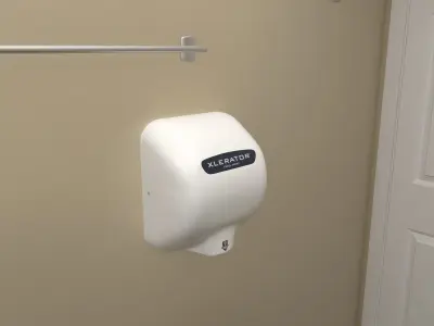 Xlerator Hand Dryer- White 3D model