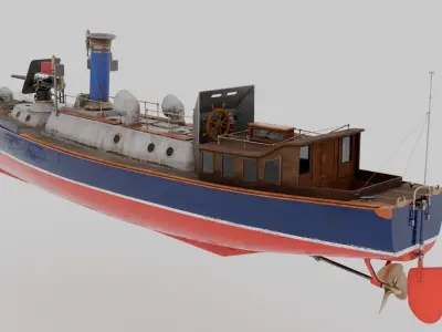 Ship launch - Steam pinnace 3D model