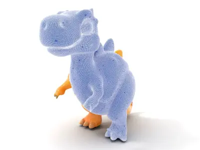 Cartoon Dinosaur Model Pack with Spots Low-poly 3D model